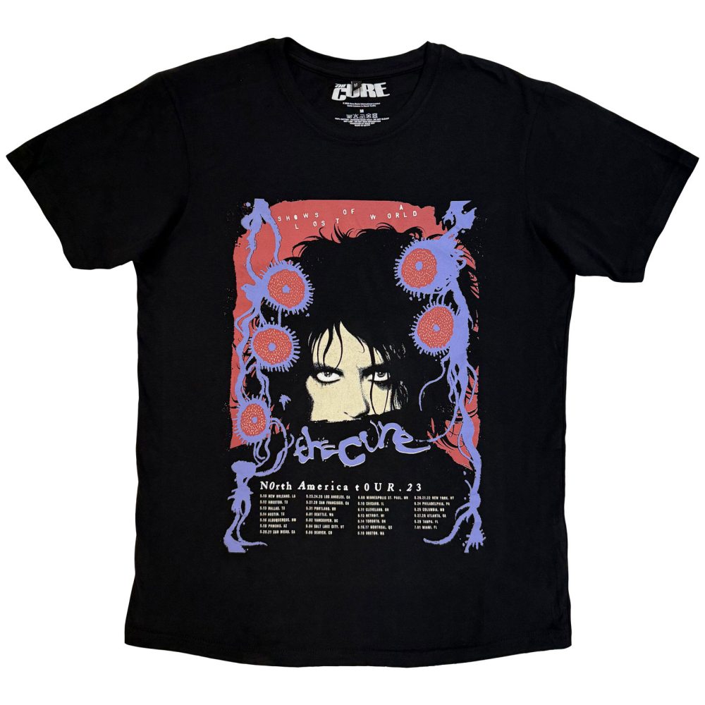 The Cure - North American Tour '23 Poster Mens Tshirt - Black